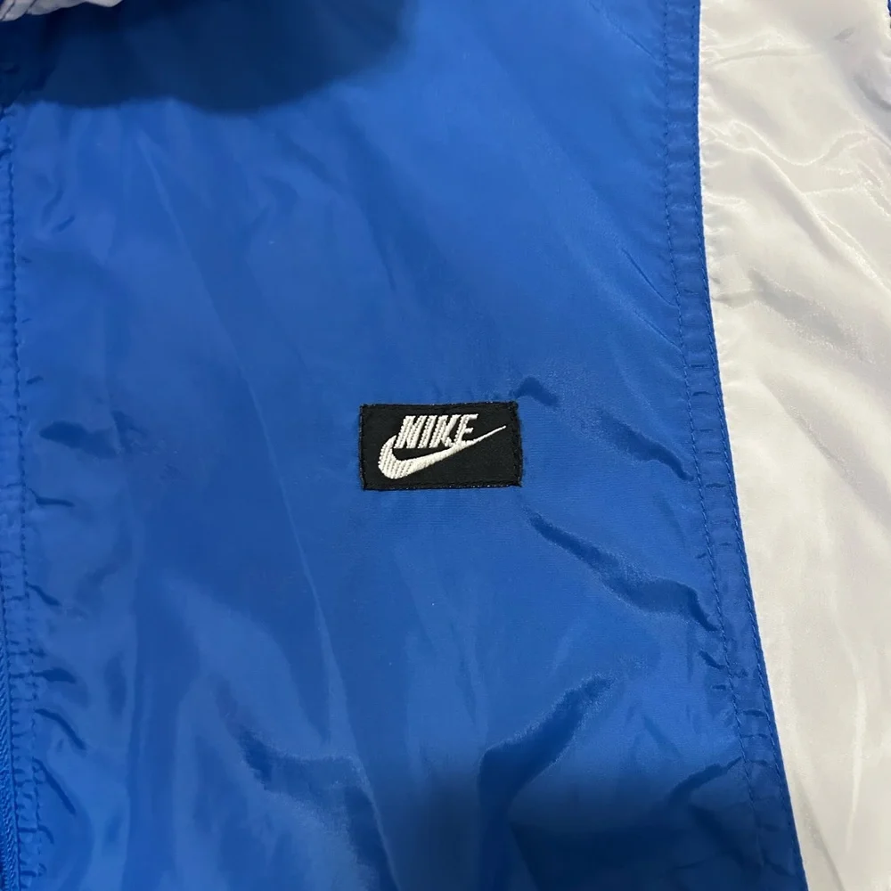 Vtg 80's/90s Grey Tag Nike 1/2 Zip Windbreaker Pullover Jacket Sz L Blue/White‎